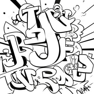 Elenk Gangster Graffitis Betuk Szinezolap 71405-15644