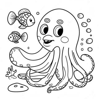 Baratsagos Tinedzser Kraken Baratkozik A Halakkal Szinezolap 72753-16441