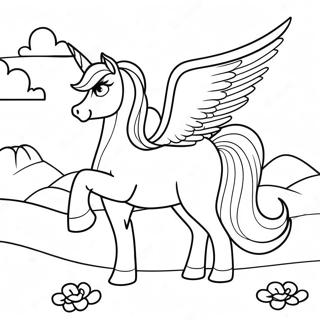 Fantaziabeli Alicorn Szivarvanyos Tajban Szinezolap 73113-16717