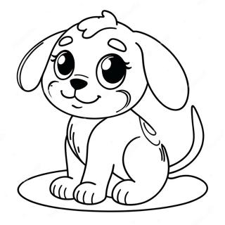 Aranyos Kiskutya Nagy Szemekkel Szinezo Oldal 73523 17039