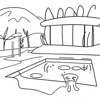 Szorakoztato Uszomedence Jelenet Szinezo Oldalon 74061-17452