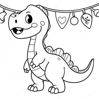 Unnepi Dinoszaurusz Karacsonyi Fenyekkel Szinezolap 74217 17578