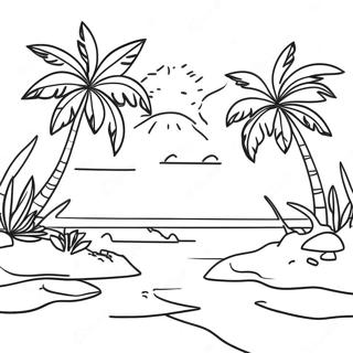 Napfenyes Tropusi Sziget Szinezolap 75038-18224