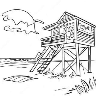 Outer Banks Tengerparti Jelenet Szinezolap 76549-19391