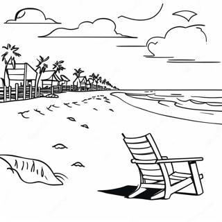 Outer Banks Tengerparti Jelenet Szinezolap 76549-19392