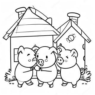 Harom Kismalac Hazat Epit Szinezolap 76601-19436