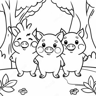 Harom Kismalac Az Erdoben Szinezolap 76603-19441