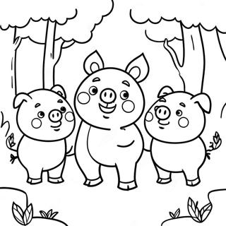 Harom Kismalac Az Erdoben Szinezolap 76603-19442