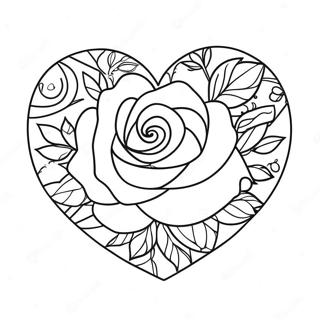 Gyonyoru Sziv Rozsa Szinezolap 76625-19451