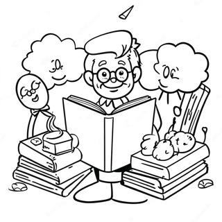 Szorakoztato Olvasas Amerikan At Konyvmolyok Szinezolap 76654-19482