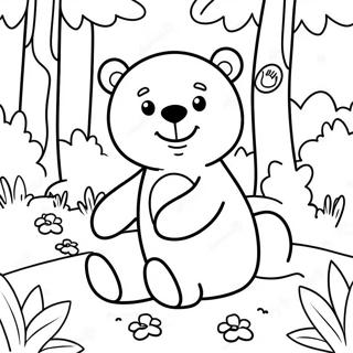 Aranyos Barna Medve Az Erdoben Szinezolap 76729-19532