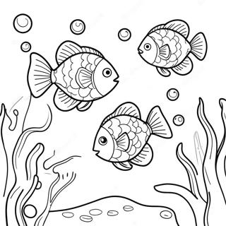 Viz Alatti Buborekok Es Halak Szinezooldala 76834-19621