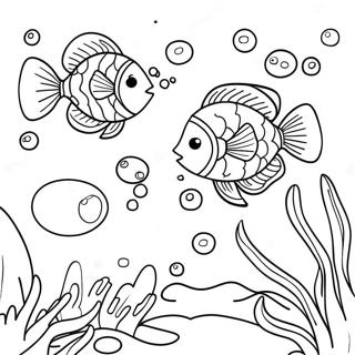 Viz Alatti Buborekok Es Halak Szinezooldala 76834-19622