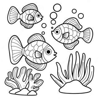 Viz Alatti Buborekok Es Halak Szinezooldala 76834-19624