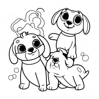 Jatekos Kiskutya Baratok Szinezolap 77680-20254