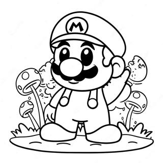 8 Bit Mario A Gombakiralysagban Szinezolap 80158 22167