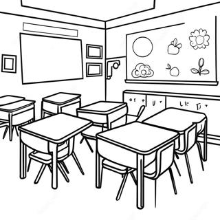 Szines Osztalyterem Az Ovoda Elso Napjan Szinezolap 80390 22345