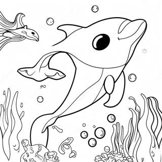 Jatekos Delfin Uszik Viz Alatt Szinezolap 80542-22464