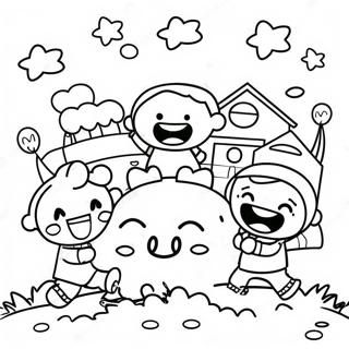 Boldog Ovodas Gyerekek Jatszanak Szinezolap 80850-22707