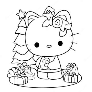 Hello Kitty Karacsonyfat Diszit Szinezooldal 81751-23401