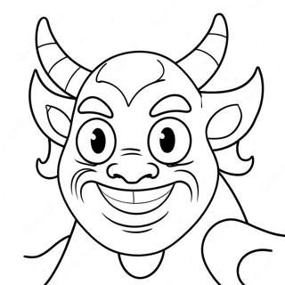 Baratsagos Demon Mosollyal Szinezooldal 82063-23652