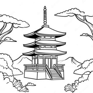 Hagyomanyos Japan Pagoda Szinezolap 82187 23740