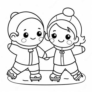 Aranyos Gyerekek Korcsolyazas Szinezolap 82497 24009