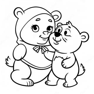 Masa Jatszik A Medvevel Szinezooldal 82830-24267