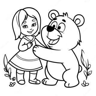 Masa Jatszik A Medvevel Szinezooldal 82830-24268