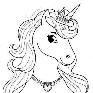 Elegans Egyszarvu Hercegno Koronaval Szinezolap 82885-24318