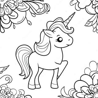 Elegans Egyszarvu Hercegno Koronaval Szinezolap 82885-24319