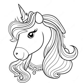 Elegans Egyszarvu Hercegno Koronaval Szinezolap 82885-24320