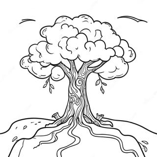 Maganyos Fa Viharos Eg Alatt Szinezolap 83370 24694