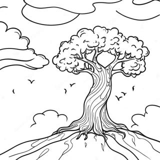 Maganyos Fa Viharos Eg Alatt Szinezolap 83370 24696