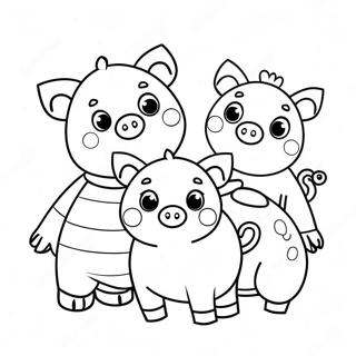 Aranyos Malac Csalad Szinezo 86338-27097