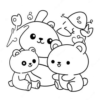 Rilakkuma Aranyos Baratokkal Szinezolap 86927-27554