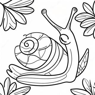 Mosolygo Csiga Egy Levelen Szinezolap 86981-27604