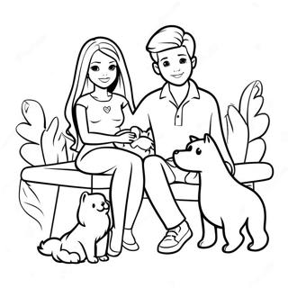 Cuki Barbie Es Ken Haziallatokkal Szinezo Oldal 87982-28554