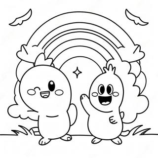 Boldog Sarga Szivarvany Baratok Szinezolap 88365 28846