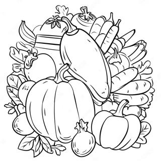 Bosegszaru Zoldsegekkel Tulcsordulva Szinezolap 88598-29031