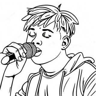 Juice Wrld Mikrofonnal Szinezo Oldal 90146-30231