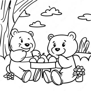 Zseles Medve Csaladi Piknik Szinezo 90301 30347