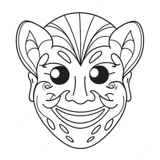 Vicces Halloween Maszk Szinezolap 90663-30624