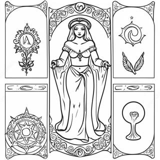 Reszletes Tarot Illusztraciok Szinezooldal 92122-31839