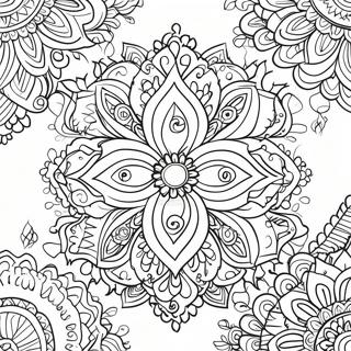 Szines Viragos Rangoli Mintazat Szinezooldal 92170-31870