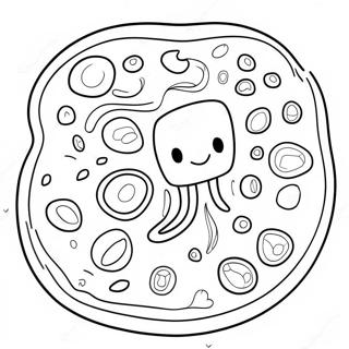 Aranyos Novenyi Sejt Mosolygo Organellumokkal Szinezooldal 92197 31896