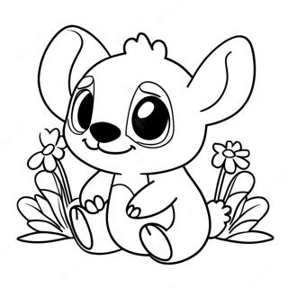 Cuki Stitch Viragokkal Szinezolap 92376-32026