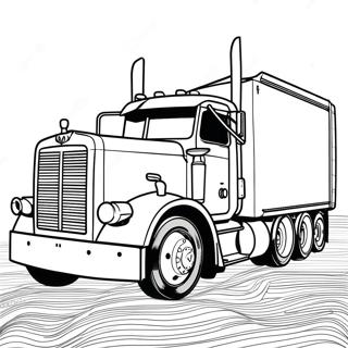 Vintage Peterbilt Teherauto Szinezolap 93069-32565
