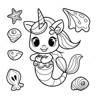 Csillogo Egyszarvu Sello Kagylokkal Szinezolap 93381 32814