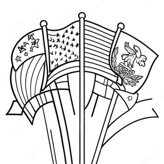 Szines Videki Zaszlok Szinezooldal 93456-32868